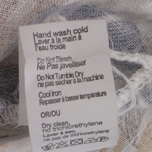 Rosemarine Linen Floral Shirt Dress Button Front Roll Tab Italy Size M - Picture 11 of 11